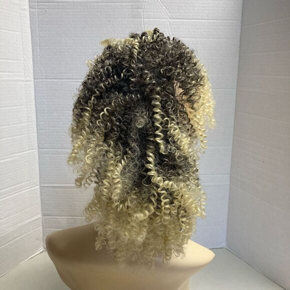 BUKOO Afro Ponytail Extension Hair With Bangs Blonde &‎ Brown 6” main image 5